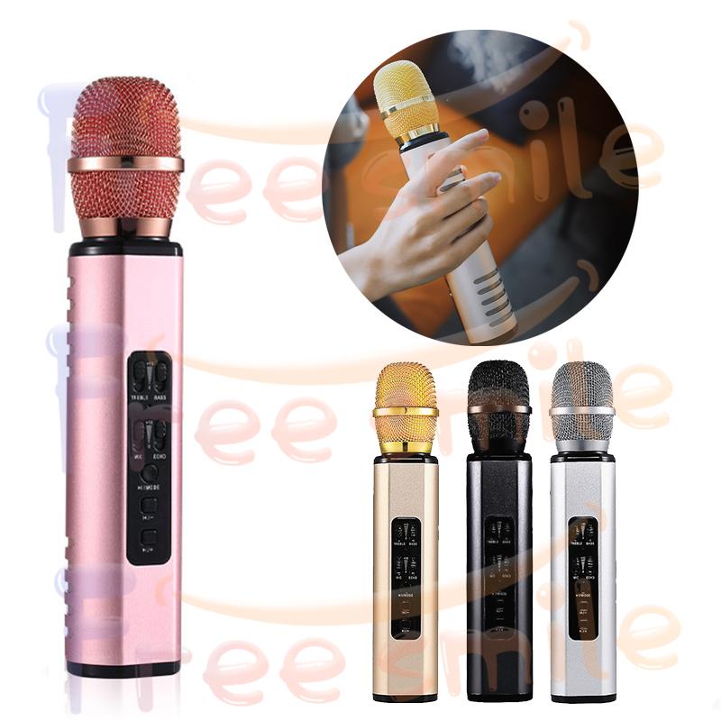 カラオケマイク ボイスチェンジャー ワイヤレスマイク USB充電 スマホ連動 オーディオ機器