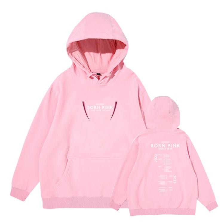 新品 ブラックピンク BLACKPINK BORN PINK コンサート 応援服 打歌服 パーカー スウェット フード カジュアルウェア ペアルック|youri-store|06
