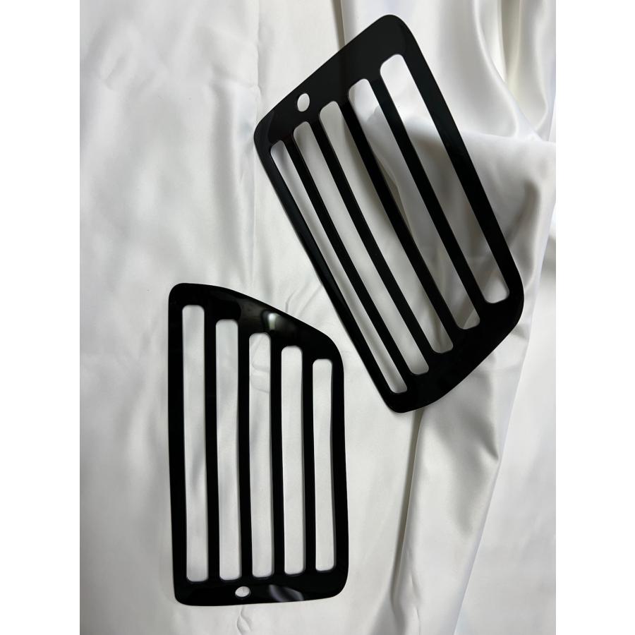 ブラックスモーク) テールレンズカバー リフレクターカット設計 左右2P