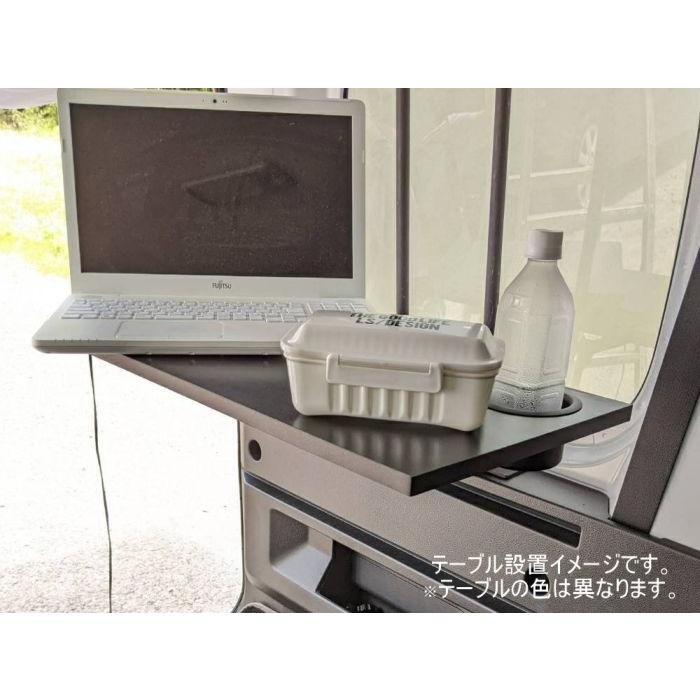 スチール×ウッドブラウン) 折りたたみ可 フリップダウンテーブル