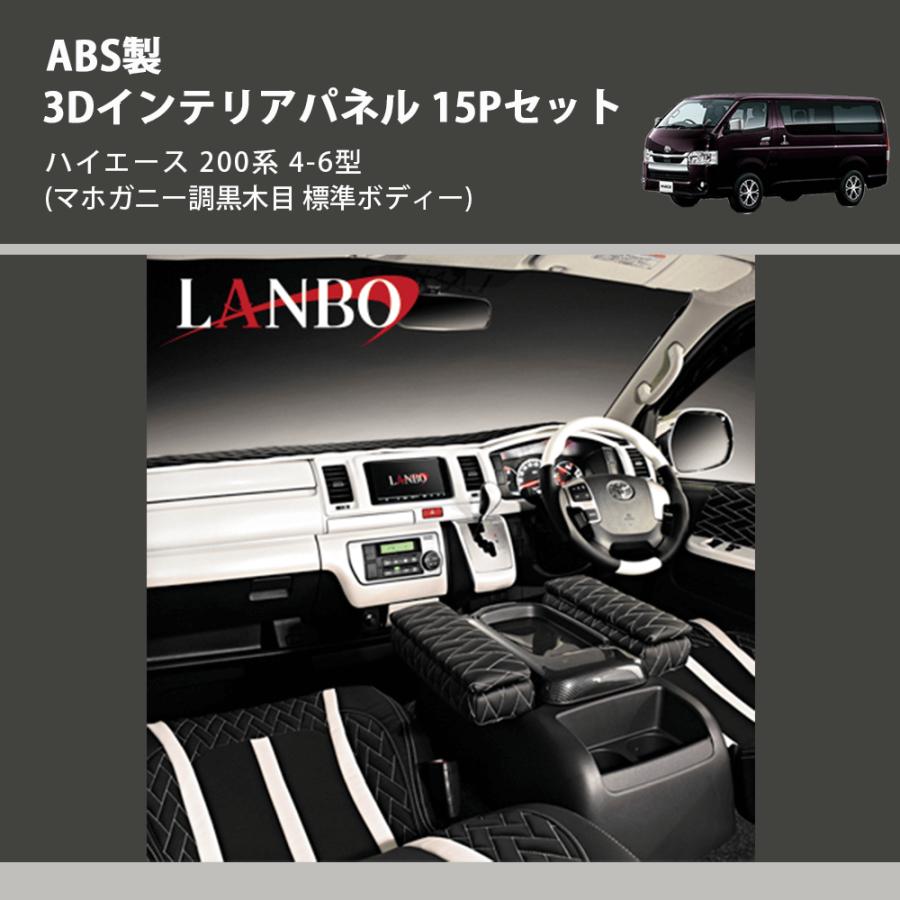 マホガニー調黒木目 標準ボディー) ABS製 3Dインテリアパネル 15P