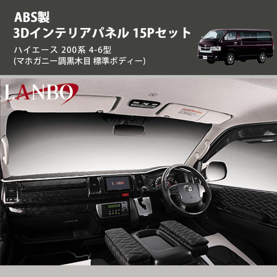 マホガニー調黒木目 標準ボディー) ABS製 3Dインテリアパネル 15P