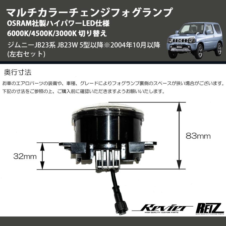 JB23W ランドベンチャー　リングライト付きフォグランプ 左右セット) マルチカラーチェンジフォグランプ OSRAM社製ハイパワー