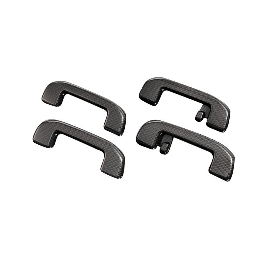 カーボン調) 後席フック付き 交換式 アシストグリップ 4P RAV4 50系