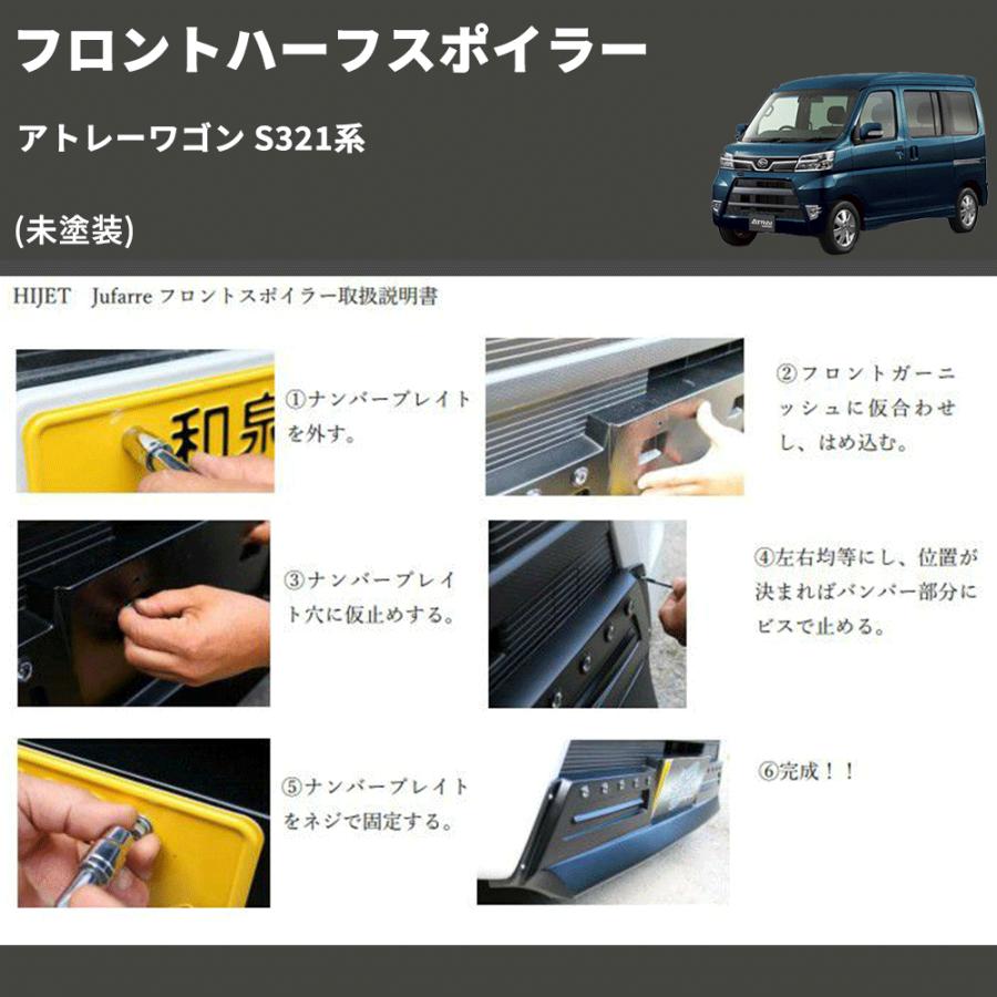 未塗装) LED無し フロントハーフスポイラー アトレーワゴン S321系