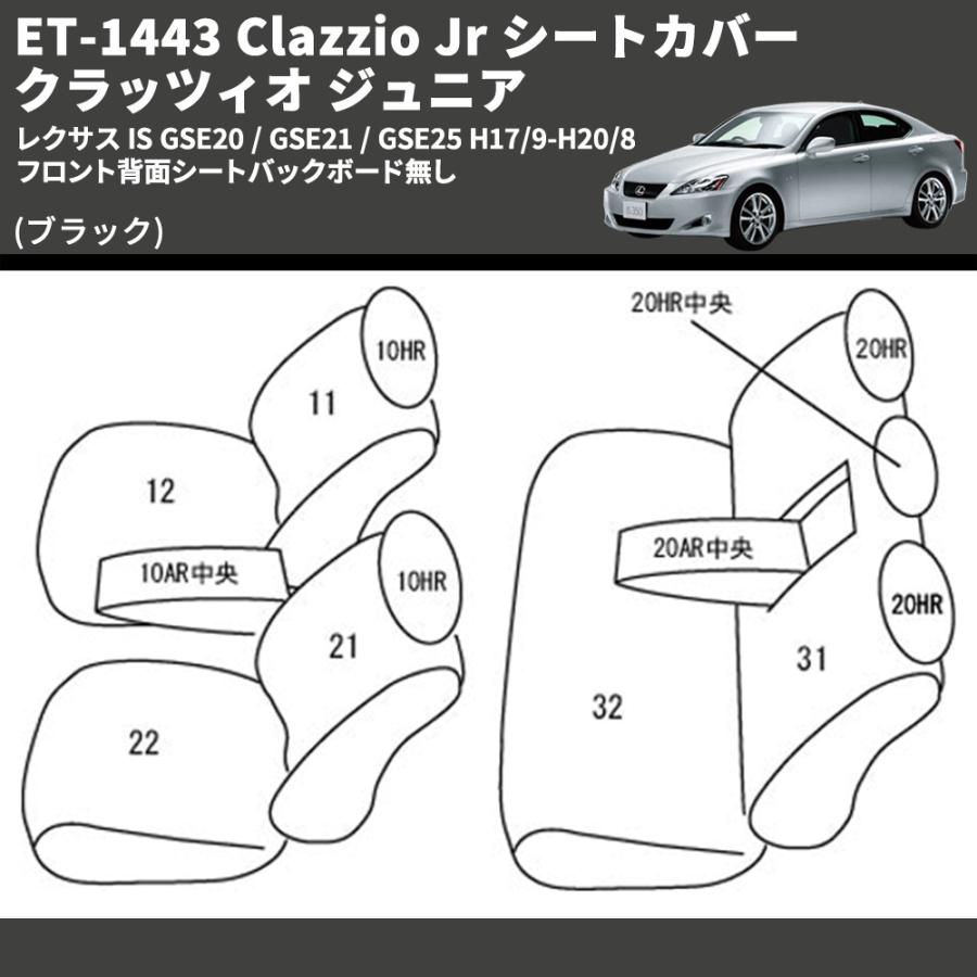 ブラック) ET-1443 Clazzio Jr シートカバー クラッツィオ ジュニア 