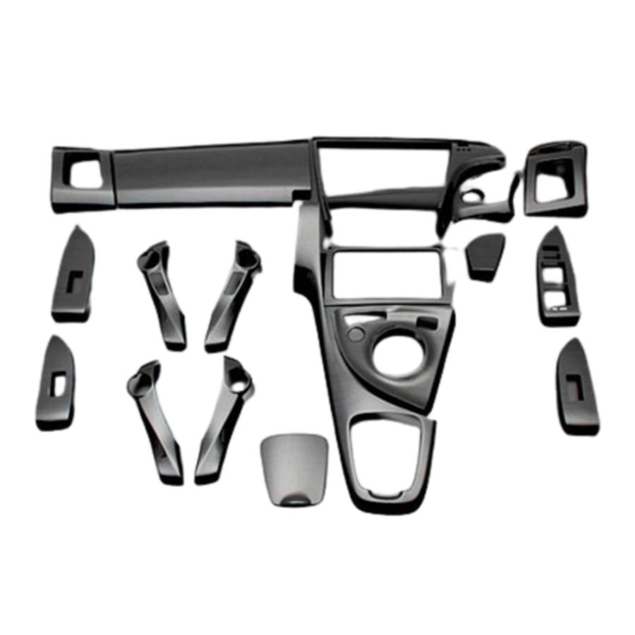 ピアノブラック) 19ピース 3D立体インテリアパネル プリウス 30系 前期  