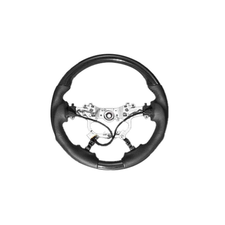 純正ステアリングヒーター対応 (黒木目調) ガングリップステアリング  