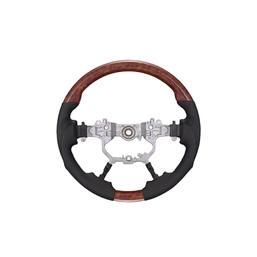 純正交換ステアリング (茶木目 ) ガングリップステアリング ランクル