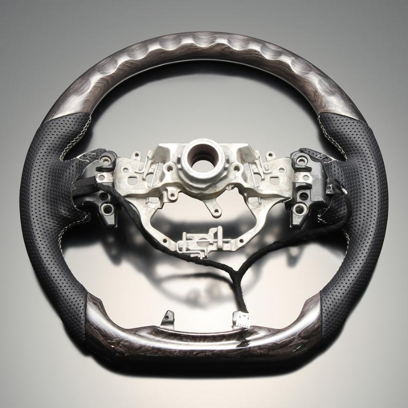 ウズラモクブラウン) 純正交換ガングリップステアリング 現行