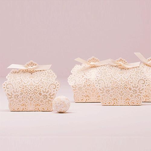 ギフトボックス ラッピング ギフト用 プレゼント 箱 ケース レース柄 リボン付き 10個セット |  | 01