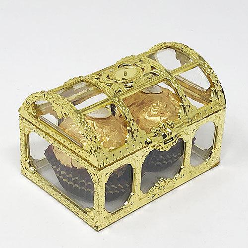プラスチック容器 宝箱 お菓子入れ ゴールド 2個セット |  | 02
