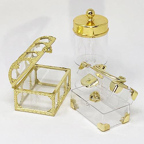 プラスチック容器 宝箱 お菓子入れ ゴールド 2個セット |  | 04