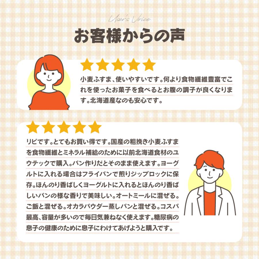 《送料無料》北海道産 国産　粗挽き 小麦ふすま粉1kg×3 送料無料　業務用　チャック付き<br> |  | 02