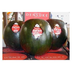 北海道物産　北海道特産　札幌中央卸売市場　札幌中央卸売場内より宅配便　<BR>当麻産でんすけすいか　秀品　2L以上7kg以上：北海道_フルーツ |  | 01
