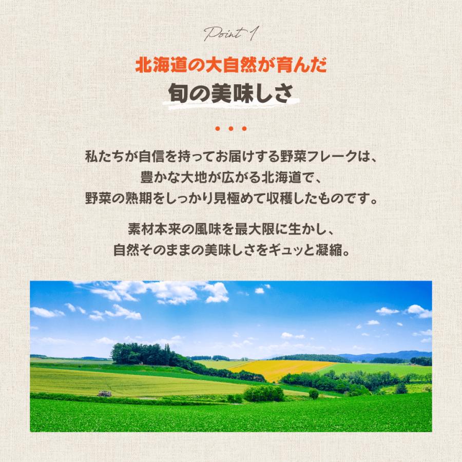 にんじんフレーク 200g 北海道産 野菜フレーク 離乳食 無添加 ベビーフード 介護食 人参 ニンジン 時短 料理 彩り お徳用 お試し チャック付 送料無料 |  | 02