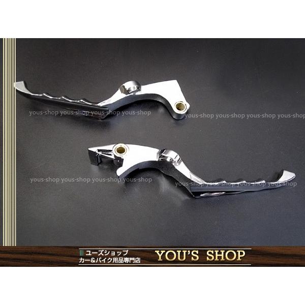 VTX1800 スティード400 スカル クラッチ ブレーキ レバーセット