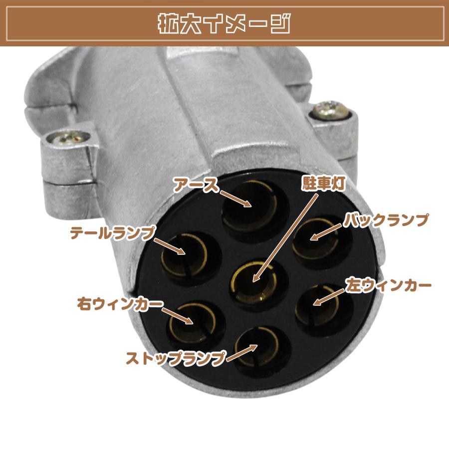 大型トレーラー用十文字カプラ 7極 配線カプラー トレーラー側 日本流通サイズ 電気配線 : ユーズ