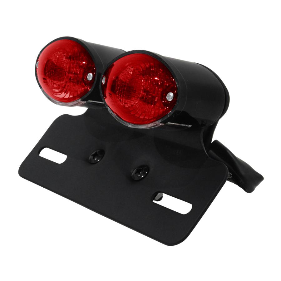 ズーマーテールユニット一文字タイプ ズーマー スティード ウィンカー内蔵 レッド LED テールランプ ツイン