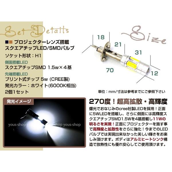 ベンツ Eクラス W210 H7~H14 H1 CREEバルブ LEDフォグランプ 11W