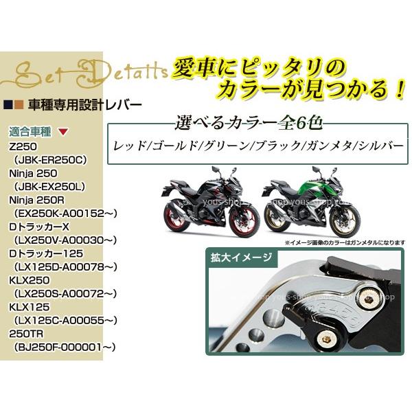 バイク用アジャスター 2個セット レバー Ninja250 EX250K DトラッカーX アルミ削り出し ビレット