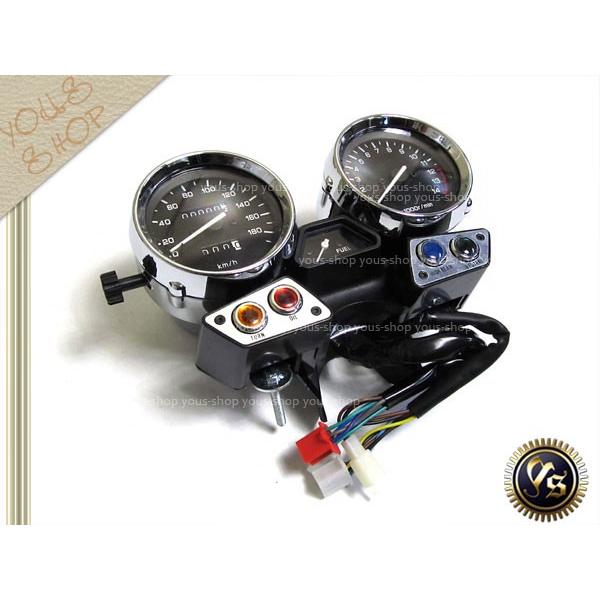 ヤマハ YAMAHA XJR400 ペケジェー 1993〜1994年 ブラック 黒 メッキ メーターユニット ブラックパネル