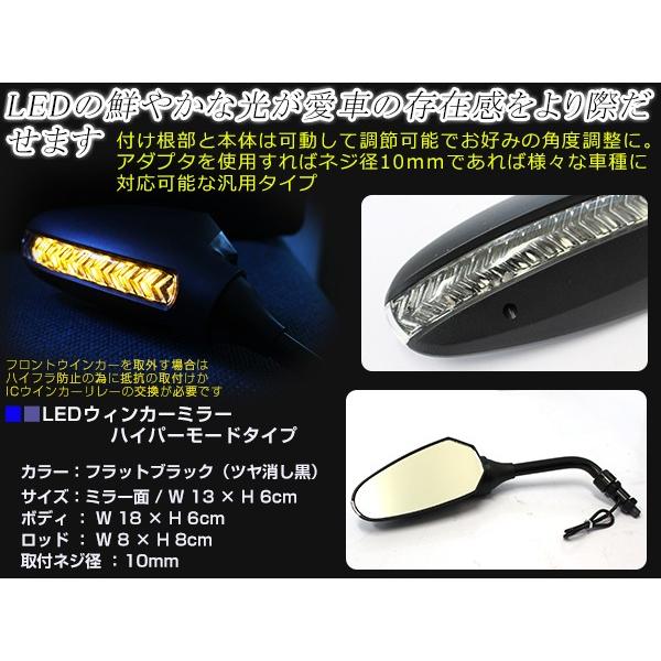 LED ウインカー ミラー DUCATI ハイパーモタードtype ドゥカティ