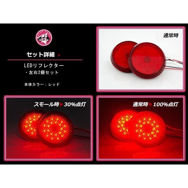 LEDリフレクター レッド セレナ C25系 96発 左右セット リア 反射板