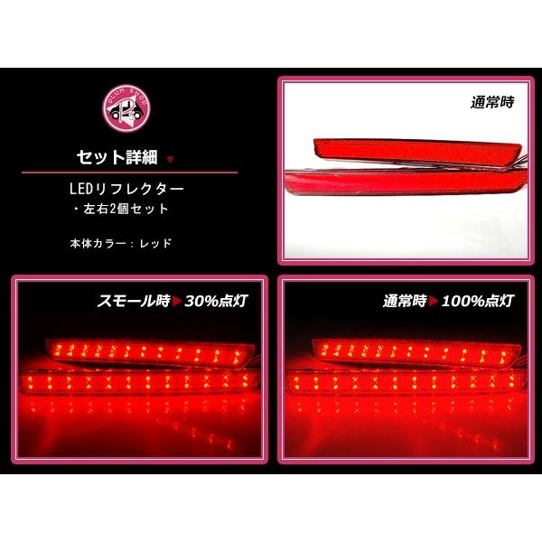 LEDリフレクター レッド MPV LY3P系 48発 左右セット リア 反射板