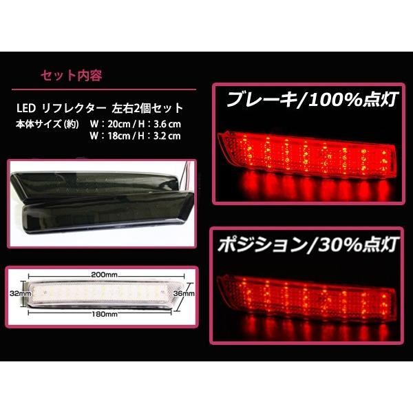 LEDリフレクター スモークブラック バモス HM1 HM2 後期 左右セット