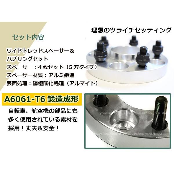 200系 クラウン ワイドスペーサー 5H 114.3/12*1.5 20mm 4枚ツライチ 