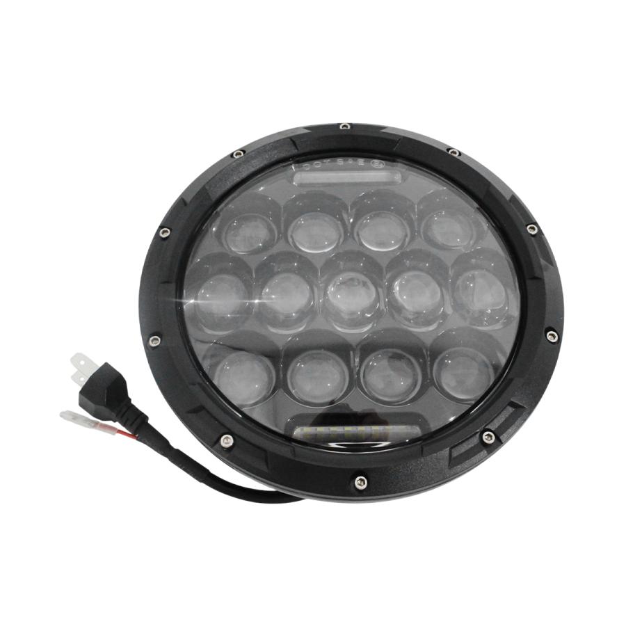 LED 7インチ 丸型 13連 プロジェクター ヘッドライト ユニット 75W H4