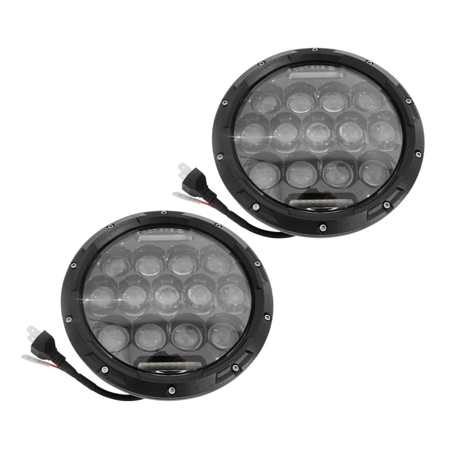 LED 7インチ 丸型 プロジェクター ヘッドライト ユニット 75W H4 Hi/Lo