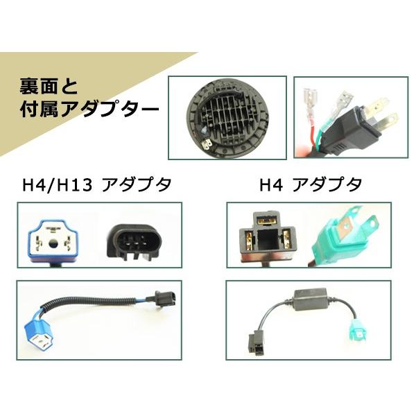 LED 7インチ 丸型 ファイバー イカリング ヘッドライト エンジェル