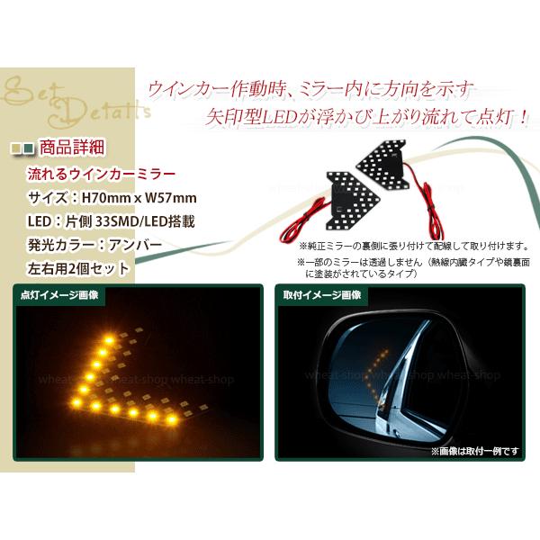 LED 流れるウインカー シーケンシャル ブルーレンズ サイドドアミラー  