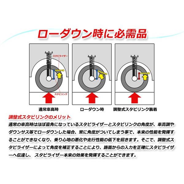 ホンダ N-BOX JF1 調整式 スタビライザーリンク フロント 強化 スタビ