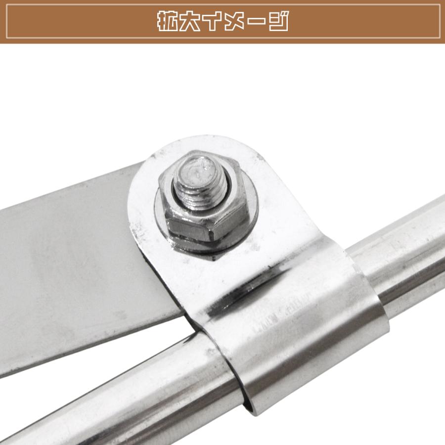 旗棒 40cm メッキ 汎用 シルバー ザリ ゴキ ホーク エイプ モンキー