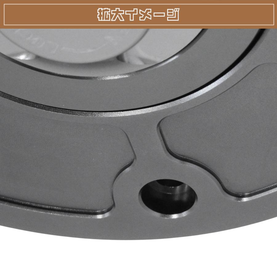 CNC アルミ タンクキャップ 7穴 ガンメタ GPZ900R バリオス ZRX400