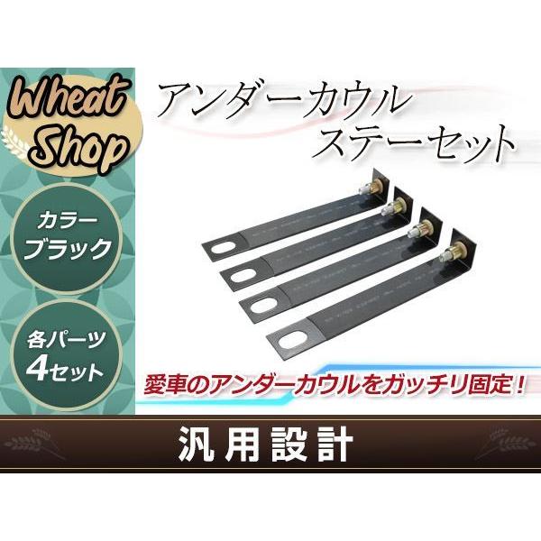 アンダーカウル 取り付け ステー 4個セット ネジ ナット ワッシャー
