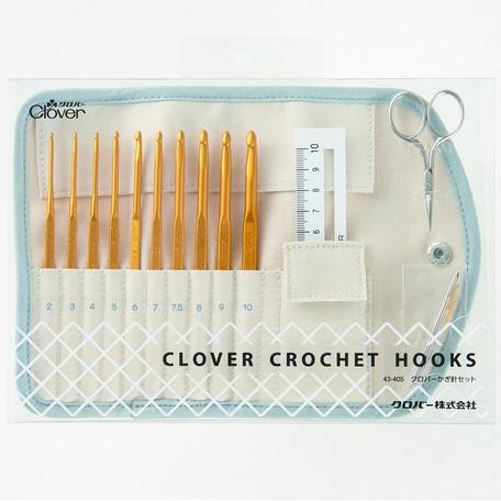 クロバー（Clover） かぎ針 セット かぎ針 10本 とじ針 3本 ミニはさみ