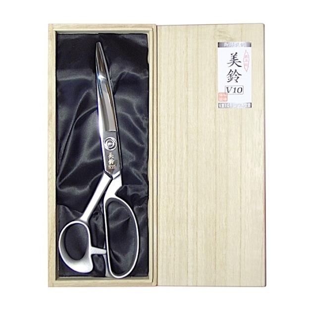 美鈴 Misuzu 美鈴はさみ V10(ブイテン) 洋裁 はさみ 桐箱入り 240mm No