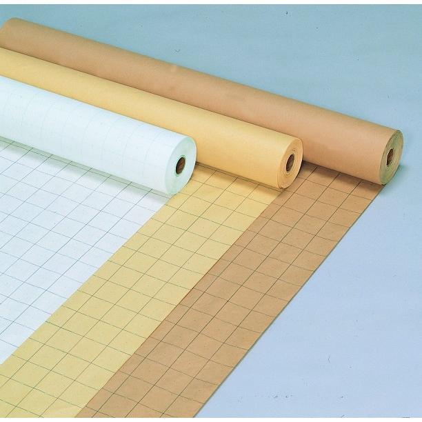製図用紙 茶 グラフカット 型入紙 5cm 方眼 950ｍｍ×100ｍ×3本の画像