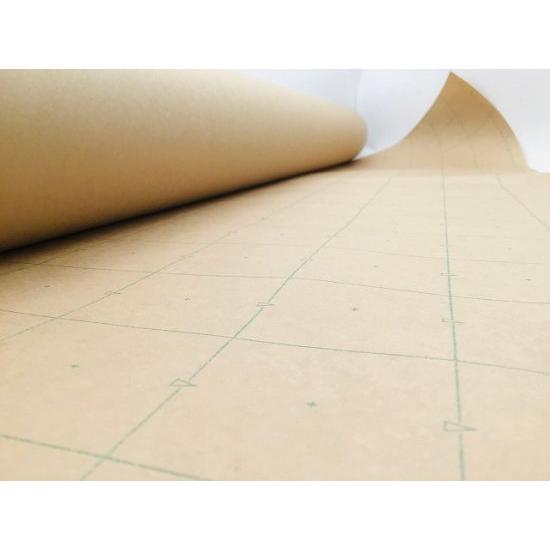 製図用紙 茶 グラフカット 型入紙 5cm 方眼 950ｍｍ×100ｍ×3本の画像