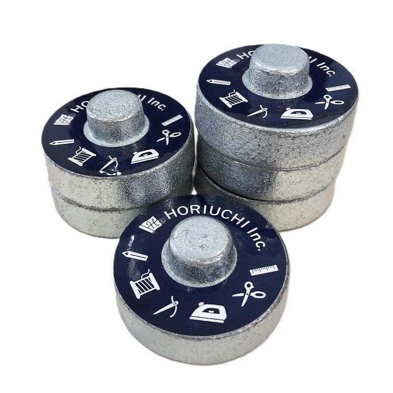 ホリウチ 丸型 ネイビー 文鎮 (ぶんちん) 約380g 6個セット 約6.5cm