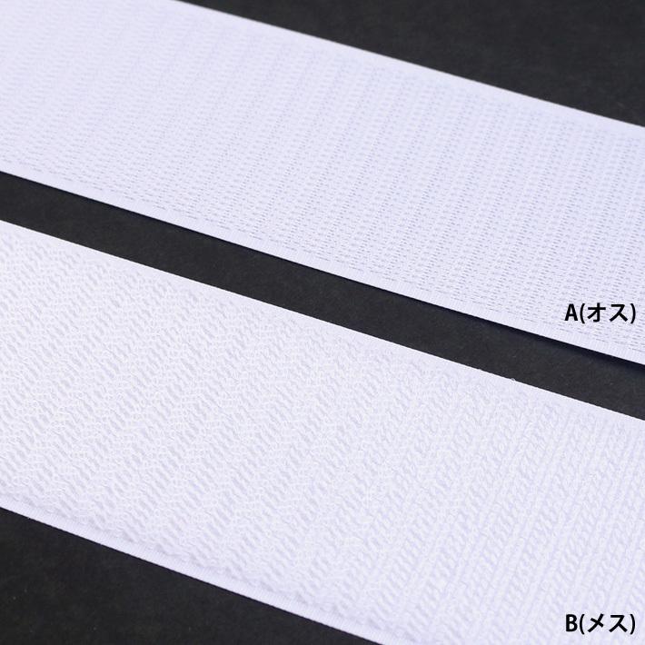 NBK ベルクロ マジックテープ B メス 50mm巾×5m巻 白 F11-BER50-5B-1