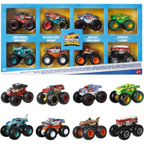 ホットウィール モンスタートラック 8パック ミニカー 8台セット HDB12