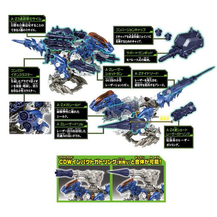 特典 公式改造武器パーツ＆セブカ 付属 ZOIDS ゾイドワイルド ZW49