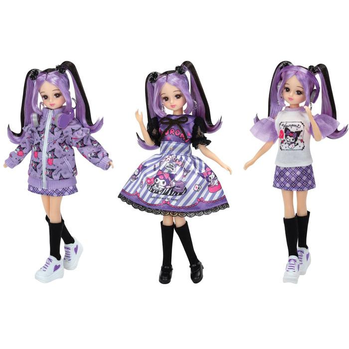 リカちゃん ドール クールなクロミリカちゃん DX カジュアル＆パープル