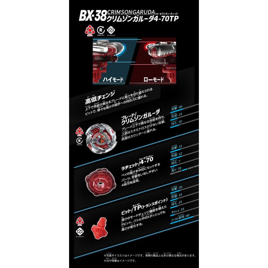 ベイブレードX BEYBLADE X BX-38 クリムゾンガルーダ4-70TP ベイブレードX BEYBLADE X BX-38 クリムゾンガルーダ4-70TP