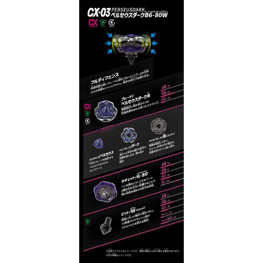 ベイブレードX BEYBLADE X CX-03 ブースター ペルセウスダークB6 ベイブレードX BEYBLADE X CX-03 ブースター ペルセウスダークB6